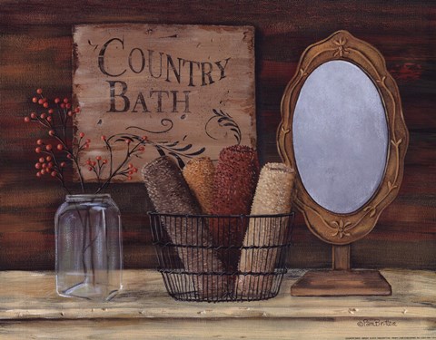Framed Country Bath Print