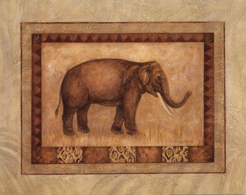 Framed Asian Elephant Print