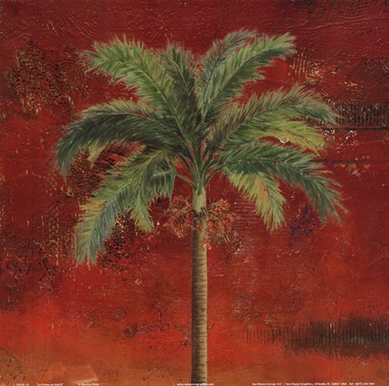 Framed La Palma on Red II Print