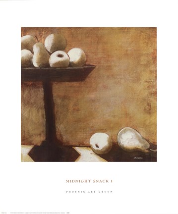 Framed Midnight Snack I Print
