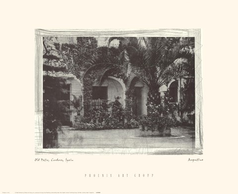 Framed Old Patio, Cordova, Spain Print