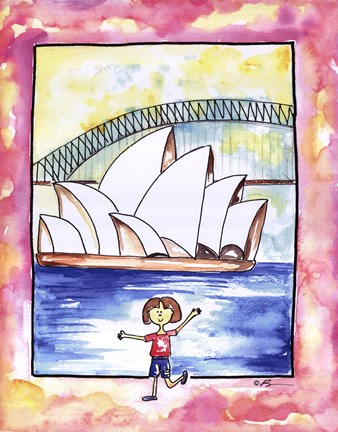 Framed Girl In Sydney Print