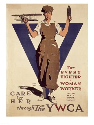 Framed For Every Fighter a Woman Worker YWCA Print