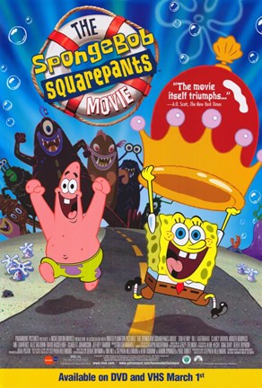Framed SpongeBob SquarePants Movie Cartoon Print