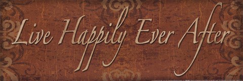 Framed Live Happily Ever After - mini Print