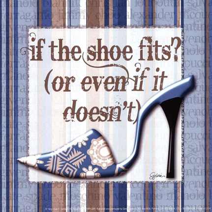 Framed Girly Shoe II - petite Print