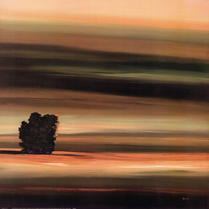 Framed Fields of Green I Print