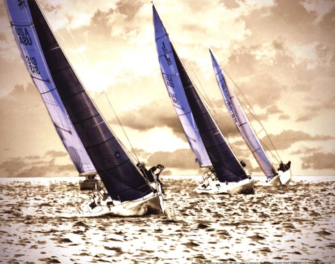 Framed Racing Waters II - mini Print