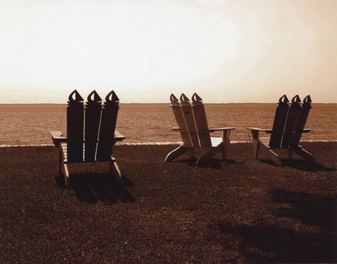 Framed Adirondack Chairs II - mini Print
