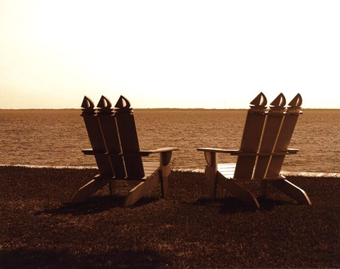 Framed Adirondack Chairs I - mini Print