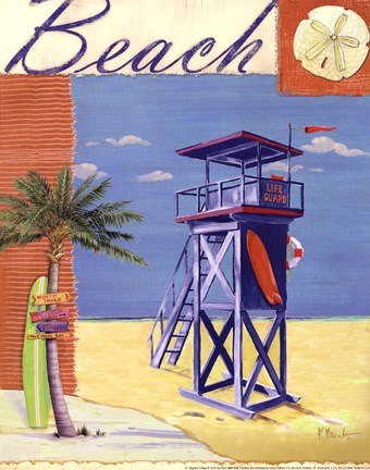Framed Lifeguard Collage III Print