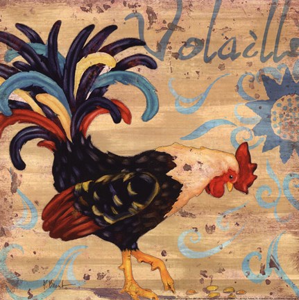 Framed Royale Rooster I Print