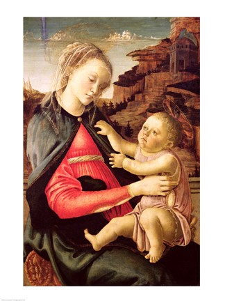 Framed Virgin and Child (Madonna of the Guidi da Faenza) c.1465-70 Print