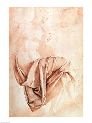 Framed Inv. 1887-5-2-118 Recto (W.10) Study of drapery Print