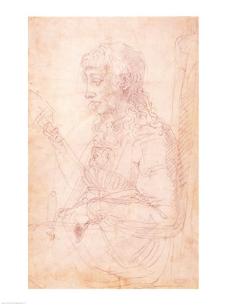 Framed W.40 Sketch of a female figure Print