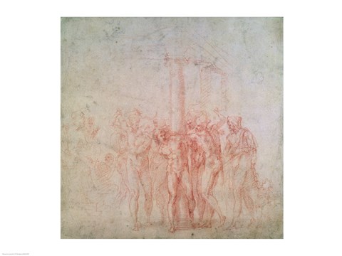 Framed Inv. 1895 6-15-500. R. (W.15) The Flagellation of Christ Print