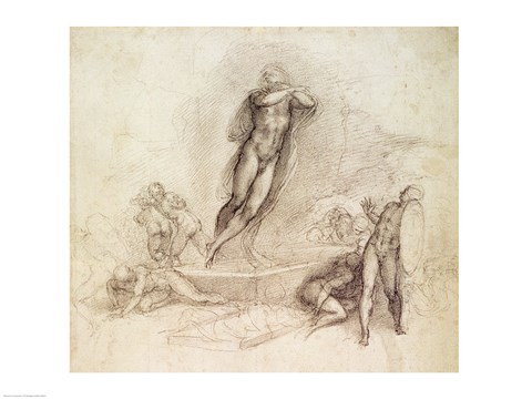 Framed Study for an Ascension Print