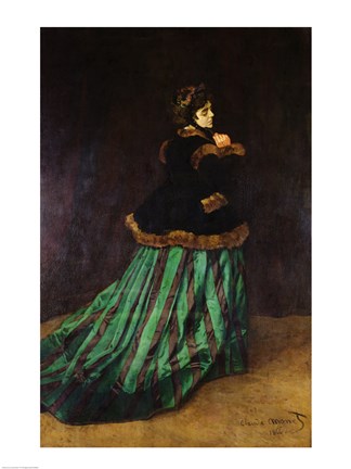 Framed Camille, or The Woman in the Green Dress, 1866 Print