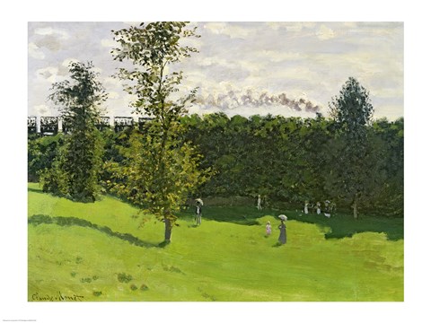 Framed Train in the Country, c.1870-71 Print