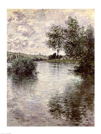 Framed Seine at Vetheuil, 1879 Print