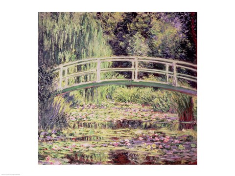 Framed White Nenuphars, 1899 Print