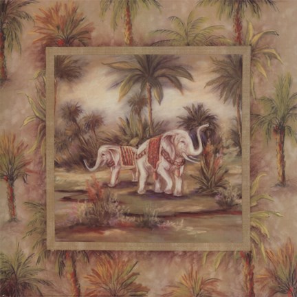 Framed Elephants II Print