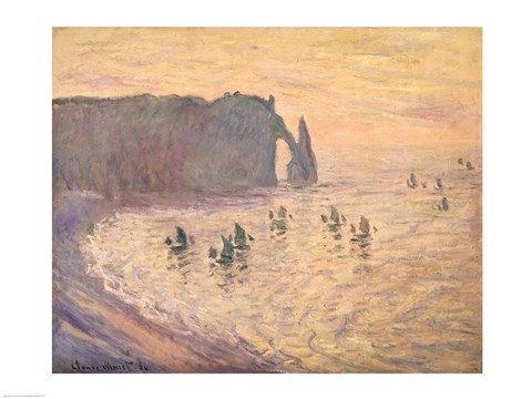 Framed Cliffs at Etretat, 1886 Print