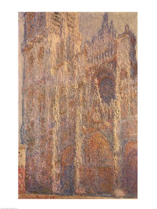Framed Rouen Cathedral, Midday, 1894 Print