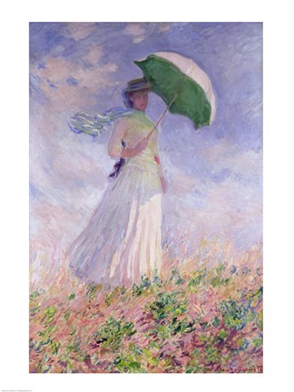 Framed Woman with a Parasol turned to the Right, 1886 Print