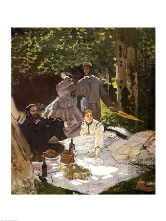 Framed Dejeuner sur l&#39;Herbe, Chailly, 1865 Print