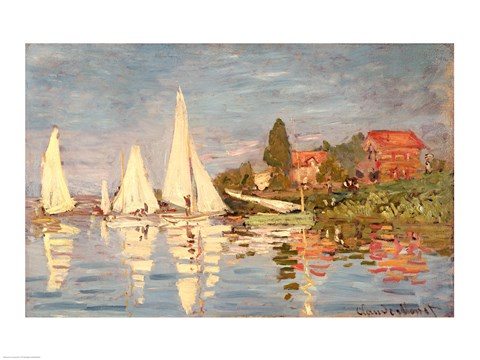 Framed Regatta at Argenteuil, c.1872 Print