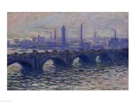Framed Waterloo Bridge, 1902 Print