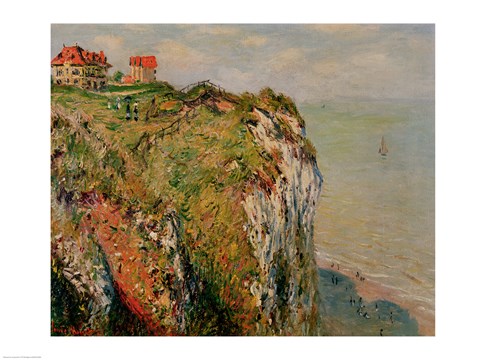 Framed Cliff at Dieppe, 1882 Print