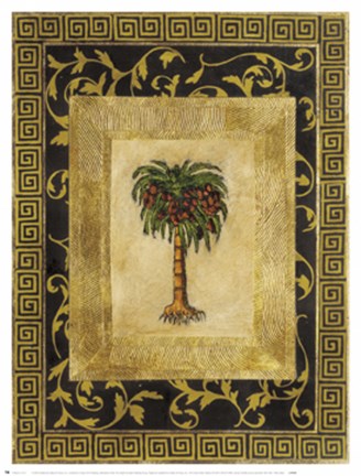 Framed Palm Tree I Print