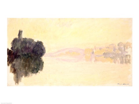 Framed Seine at Port-Villez, Evening Effect, 1894 Print