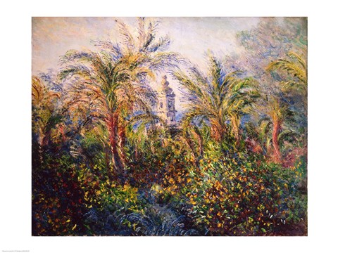 Framed Garden in Bordighera, Impression of Morning, 1884 Print