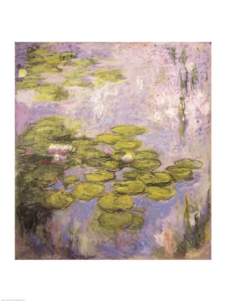 Framed Nympheas, 1916-19 Print