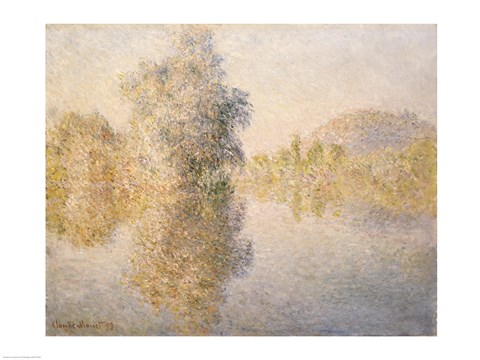 Framed Early Morning on the Seine at Giverny, 1893 Print