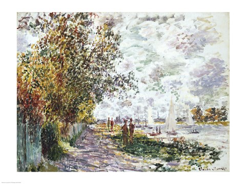 Framed La Berge du Petit-Gennevilliers, c.1875 Print