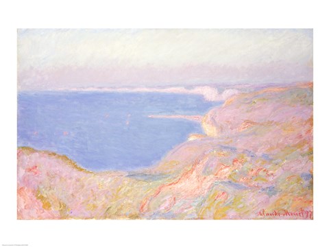 Framed On the Cliffs near Dieppe, Sunset, 1897 Print