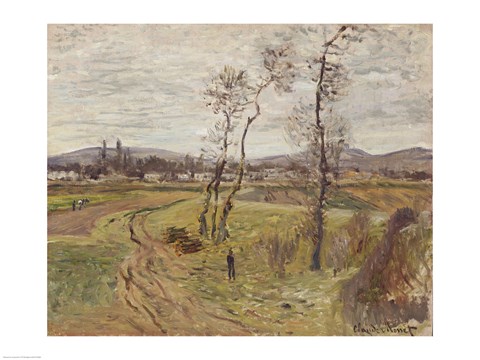 Framed Gennevilliers Plain, 1877 Print