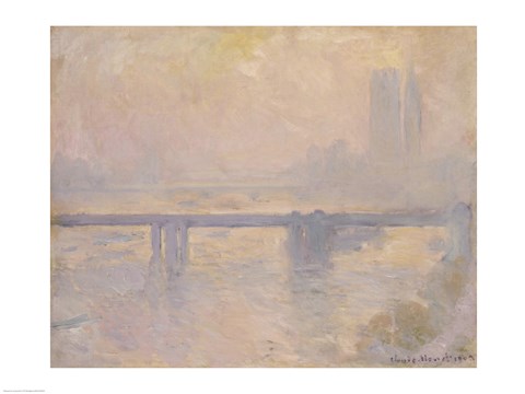 Framed Charing Cross Bridge, 1899 Print