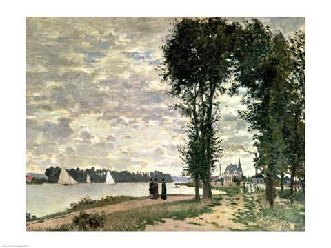 Framed Banks of the Seine at Argenteuil, 1872 Print