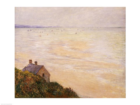 Framed Hut at Trouville, Low Tide, 1881 Print