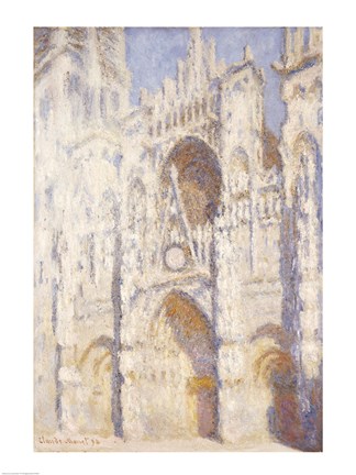 Framed Rouen Cathedral, Afternoon Print