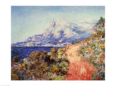 Framed Red Road near Menton, 1884 Print