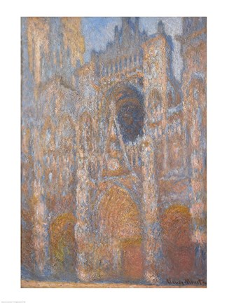 Framed Rouen Cathedral, Facade, 1894 Print