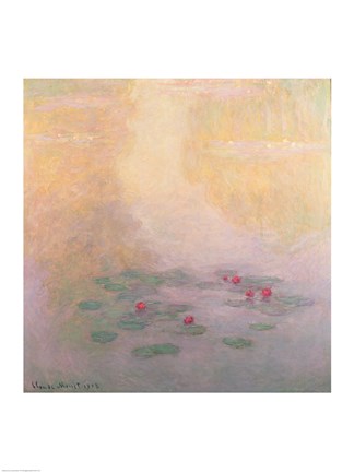 Framed Nympheas, 1908 Print