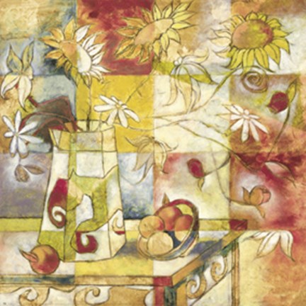 Framed Floral Windows Print