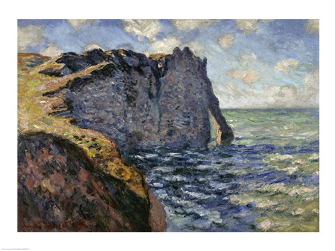 Framed Cliff of Aval, Etretat Print